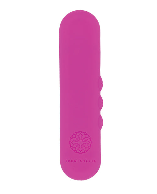 The Sportsheets Flat Bullet in Pink against a plain white background | Kinkly Shop