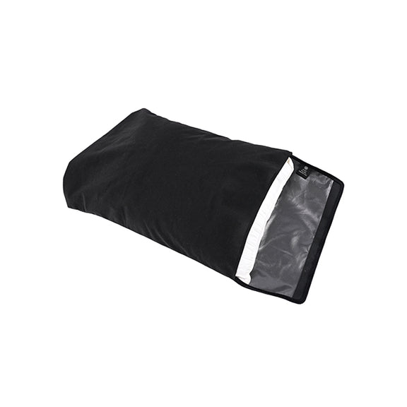 The Sportsheets Pillow Protector show open with a pillow slid inside. The Sportsheets Pillow Protector fastens with a strip of velcro that velcros onto itself. | Kinkly Shop