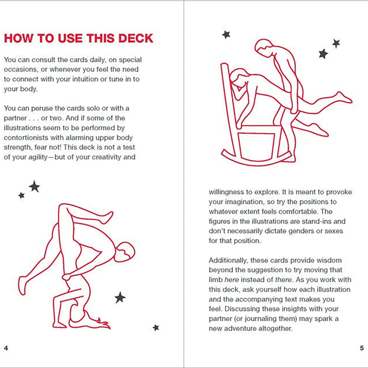 Example of what the "How to Use This Deck" instructions look like. | Kinkly Shop