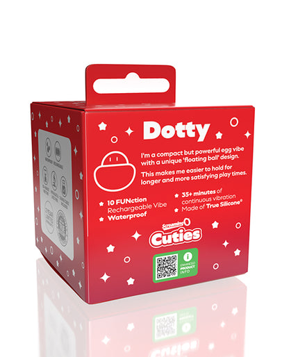 Backside of the packaging for the Screaming O Cuties Dotty | Kinkly Shop