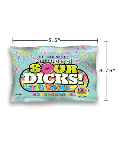 Each Suck a Bag of Dicks - 100 pc Bag is 5.5" across with a height of 3.75" | Kinkly Shop