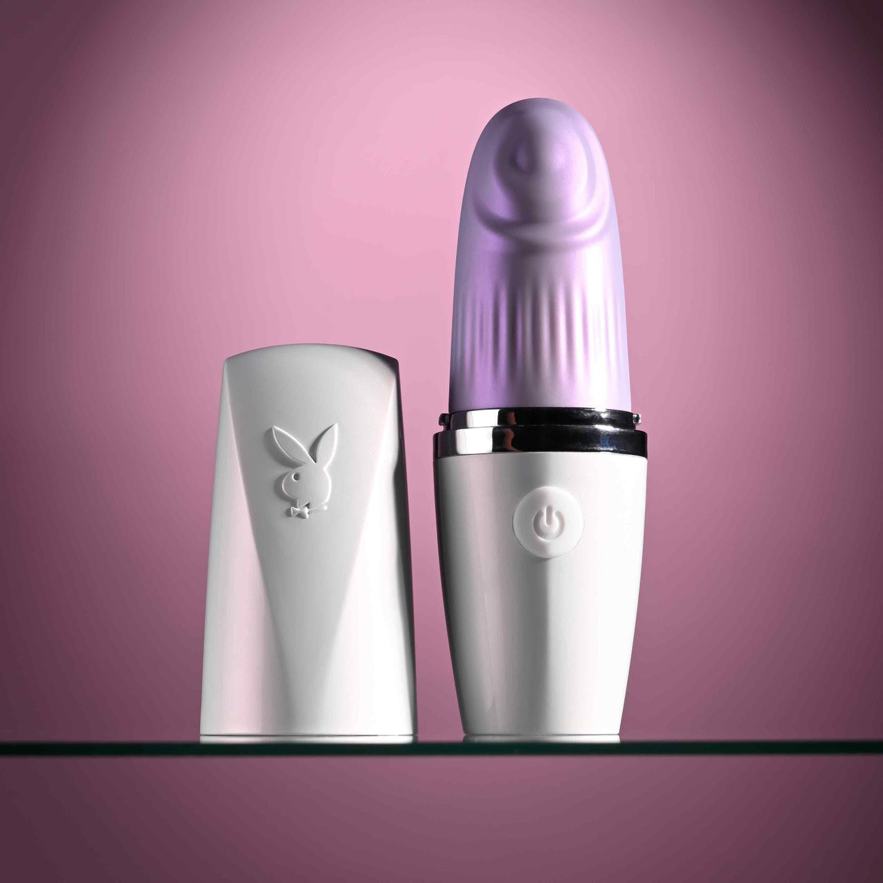 The Playboy Getaway facing towards the camera. THe tip of the vibrator has ripples in it for added sensation. | Kinkly Shop
