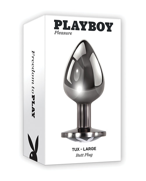Playboy Tux Butt Plug – Sleek Metal Anal Plug in Two Sizes – Kinkly Shop