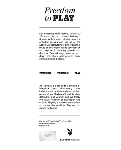Playboy Pursuit Of Pleasure