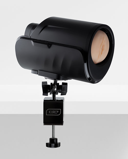 The KIIROO KEON: Table Clamp shown attached to the KEON (not included) to showcase how the accessory works. | Kinkly Shop