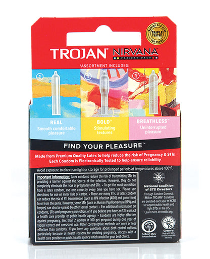 Backside of the packaging of the Trojan Nirvana | Kinkly