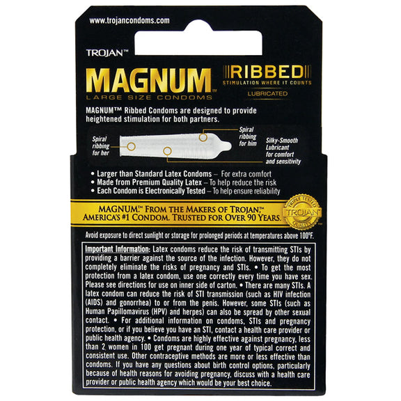 Trojan Magnum Ribbed Condoms