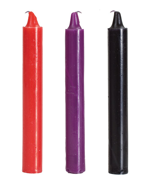 Drip Candles 3-Pack in Red black and purple | Kinkly Shop
