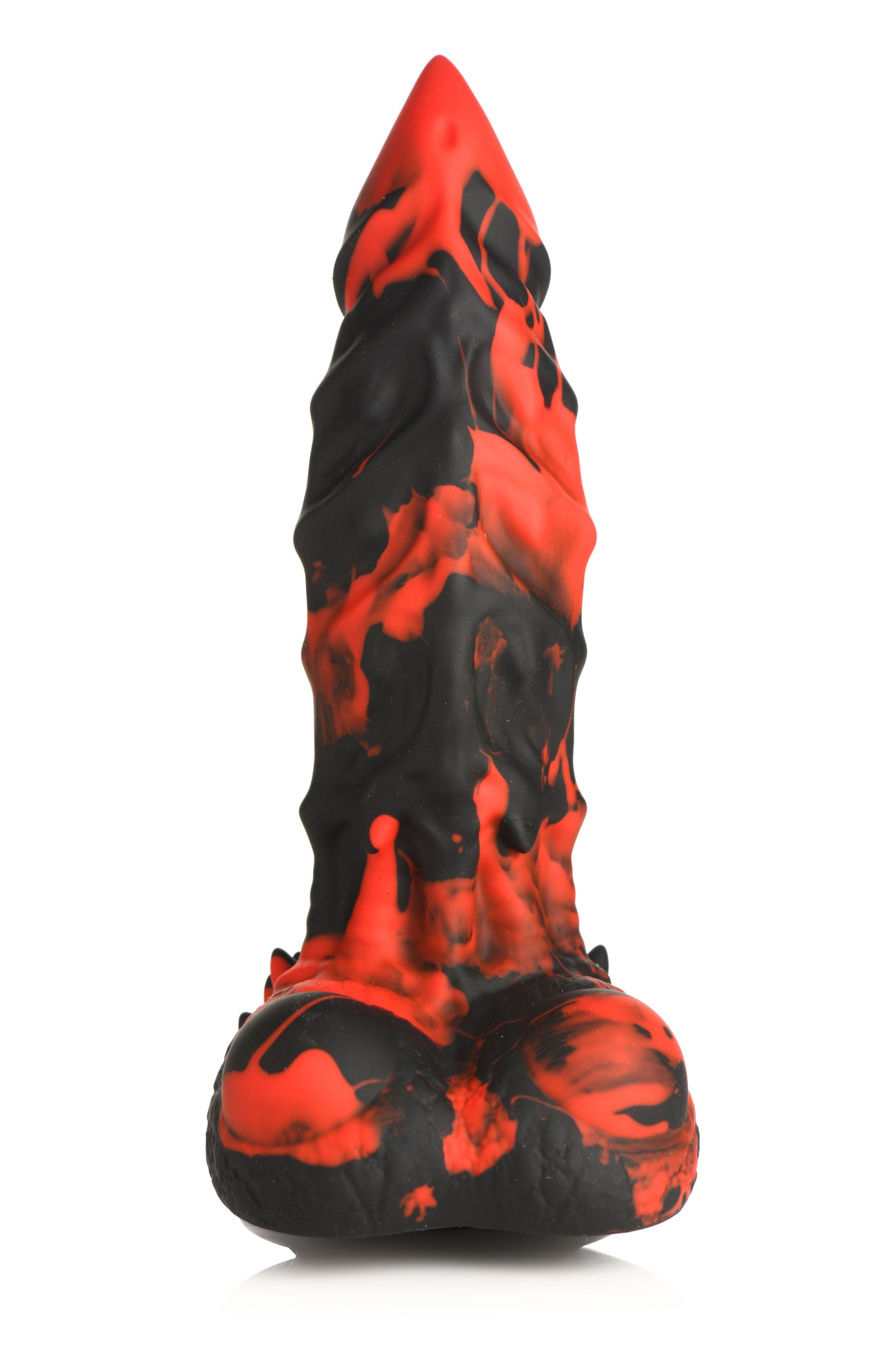 The underside of the Creature Cocks Fire Demon. The dildo looks very rippled and textured. | Kinkly Shop