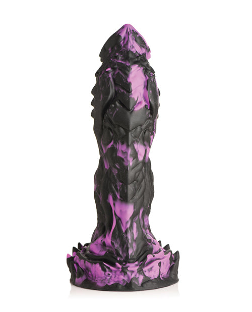 Underside of the Creature Cocks Grim. The dildo has a ton of texture to it with "scales" all along its length. | Kinkly Shop