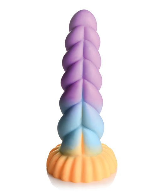 Underside of the Creature Cocks Unicorn. The dildo has a very rippled design. | Kinkly Shop