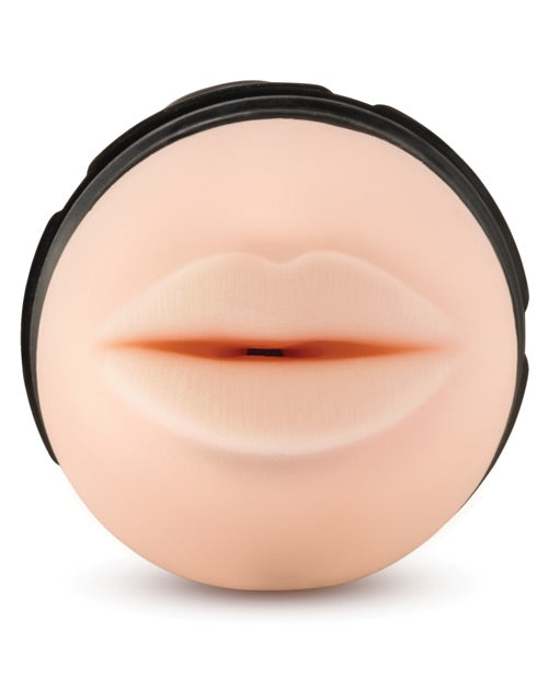 Close-up of the mouth orifice on the Blush Torch. It's a basic pair of lips. | Kinkly Shop