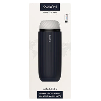 The packaging for the Svakom Sam Neo 2 | Kinkly Shop