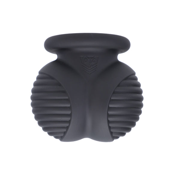 The Fort Troff Ball Bunker in front of a plain white background. Both of the "balls" areas are textured with ribbing. | Kinkly Shop