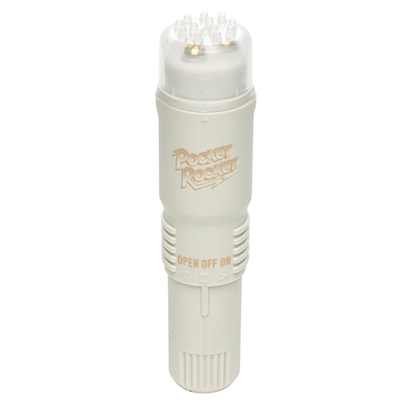 The Doc Johnson Pocket Rocket in white against a plain white background | Kinkly Shop