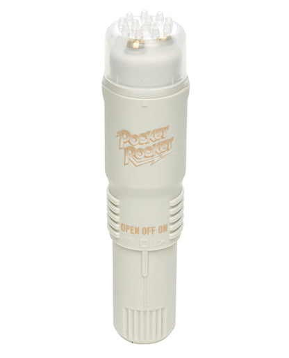 The Doc Johnson Pocket Rocket in white against a plain white background | Kinkly Shop