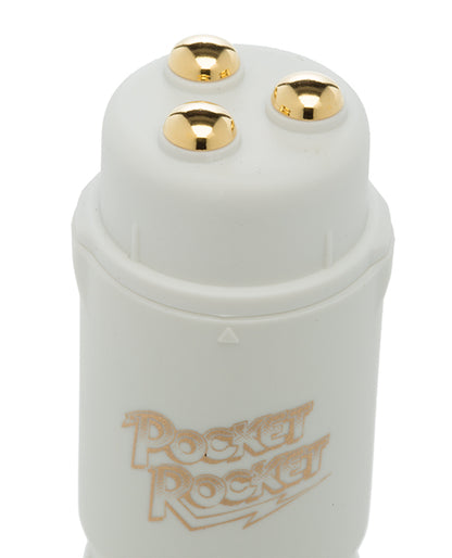 Close-up on the three-ball tip of the Doc Johnson Pocket Rocket | Kinkly Shop
