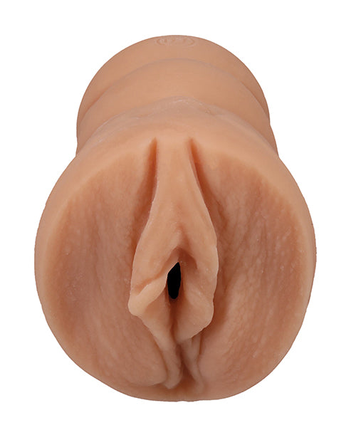 Close-up on the Signature Strokers - Alix Lynx. The orifice entrance of the stroker is directly molded from Alyx's own body. | Kinkly Shop