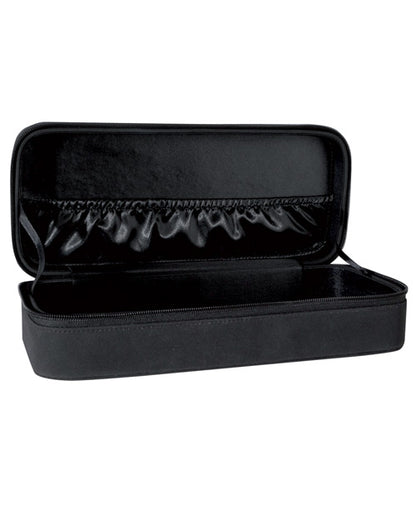 The Love to Love Secret Box open to showcase the elastic pouch on the lid of the case that allows you to organize your items better | Kinkly Shop