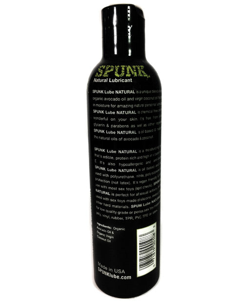 Backside of the Spunk Natural Lube packaging | Kinkly Shop