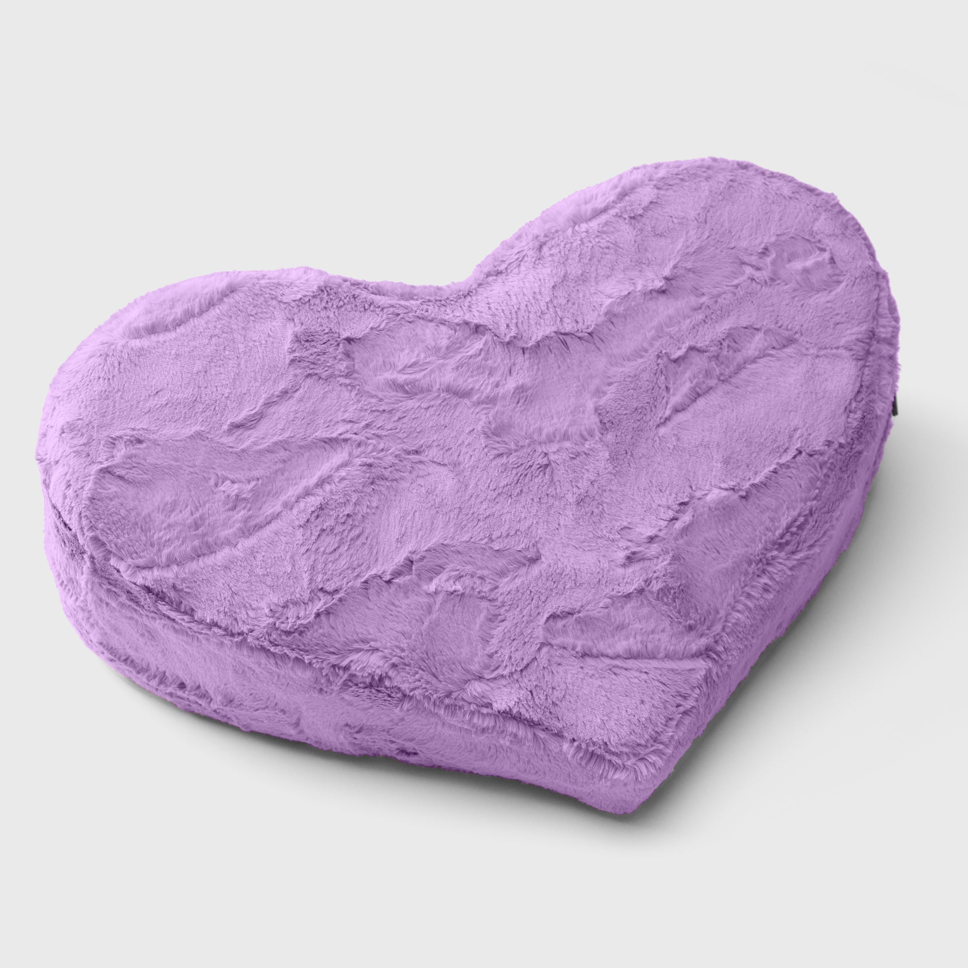 Liberator Heart Wedge in Faux Fur in Purple | Kinkly