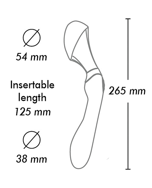 The Shunga Zoa shown with measurements written on the image | Kinkly Shop