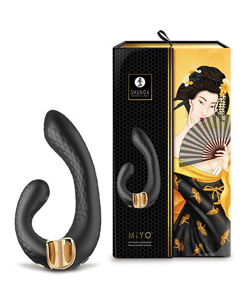 The Shunga Miyo in Black shown next to its packaging | Kinkly Shop