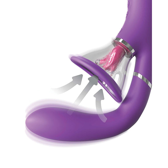 Arrows showcase the suction design of the air within the pussy pump cup of the Fantasy For Her Ultimate Pleasure Pro | Kinkly Shop