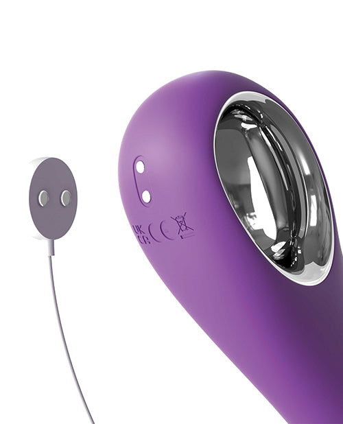 The magnetic charging port is at the base of the Fantasy For Her Ultimate Pleasure Pro, easily attached to the magnetic charger | Kinkly