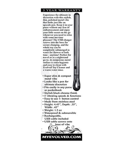 Backside of the packaging of the Evolved Pen Pal | Kinkly