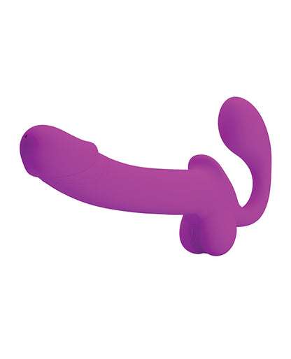 Kelpie Squirting Strapless Strap On in front of a plain white background | KInkly