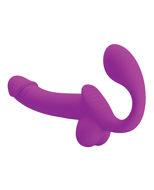 Close-up on the base of the Kelpie Squirting Strapless Strap On. | Kinkly Shop