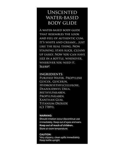 Master Series Jizz Unscented Lube - 8 oz