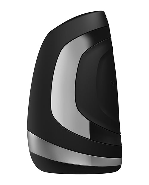 Side view of the Satisfyer Men Heat Vibration. The toy has slight layering for easier gripping. | Kinkly