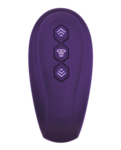 Close-up on the 3 button remote that controls the Evolved 2-Become-1 | Kinkly Shop