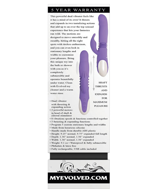 Backside of the packaging of the Evolved Thick & Thrust | Kinkly Shop