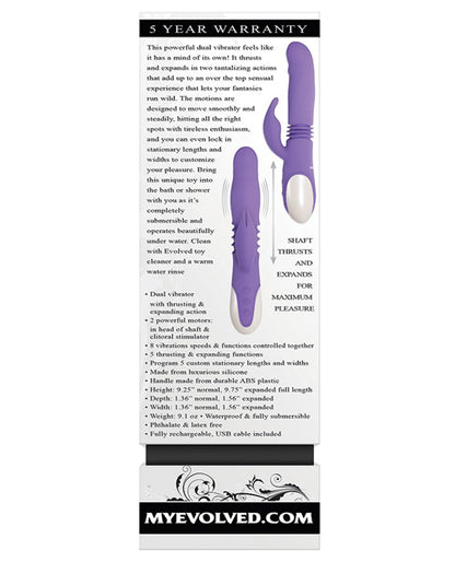 Backside of the packaging of the Evolved Thick & Thrust | Kinkly Shop