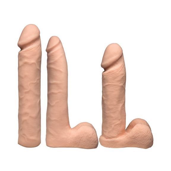All three dildos that are included within the Vac-U-Lock Dual-Density Experienced Set | Kinkly Shop