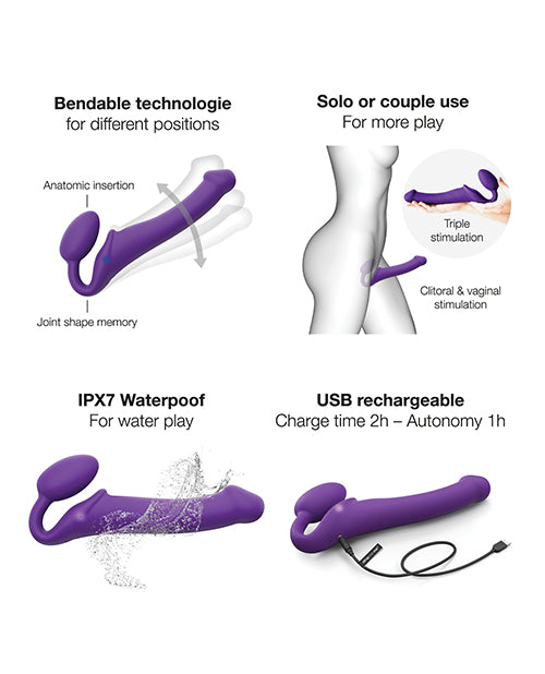 Strap-On-Me Vibrating Bendable Strapless Strap-On