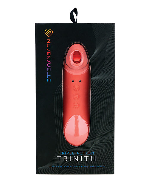 nu Sensuelle Trinitii Vibrador de succión de lengua 3 en 1