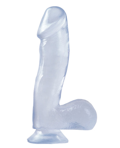 Basix Rubber Works 6.5" Suction Cup Dong in Clear | Kinkly Shop