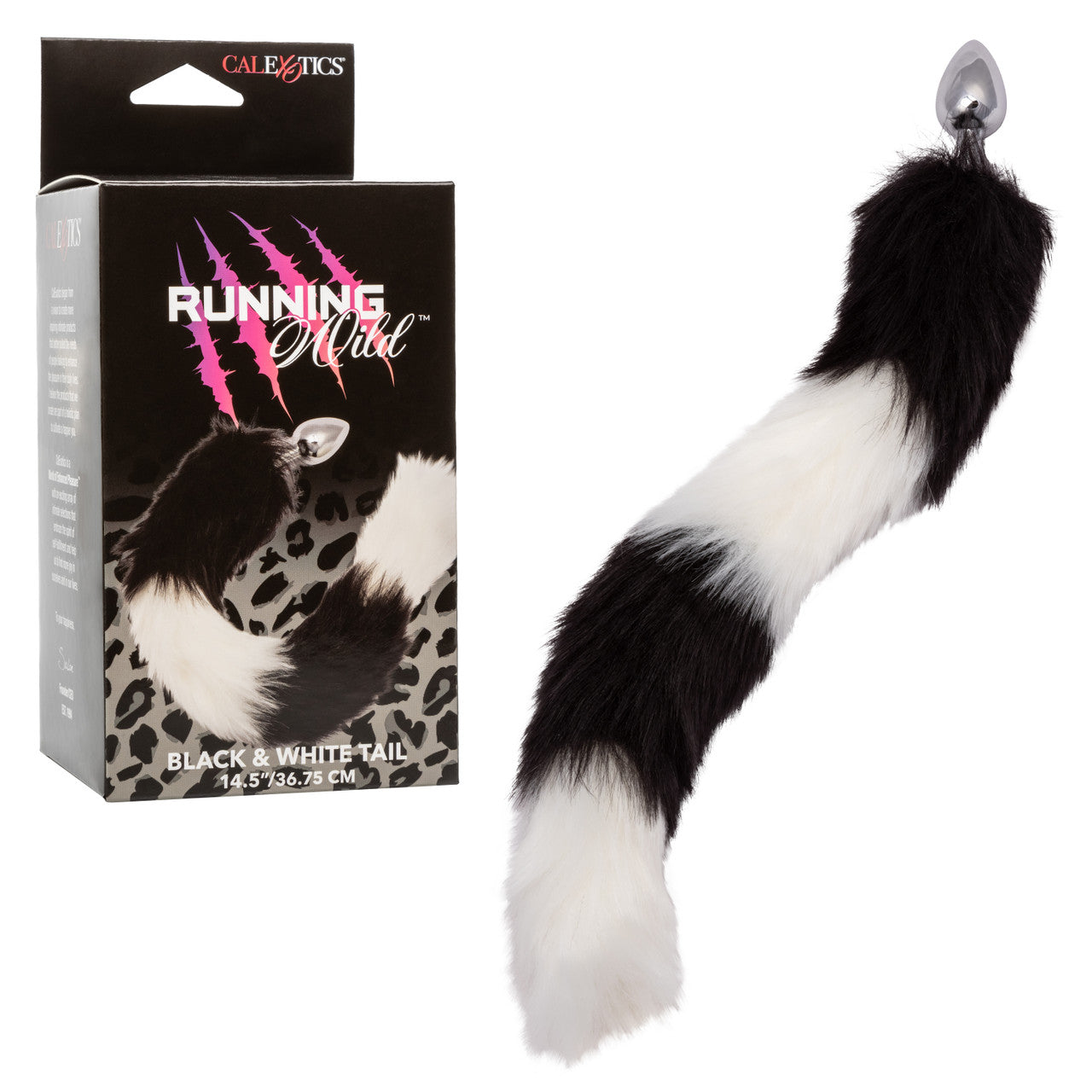 Running Wild Tail Plug in Black and White | Kinkly Shop