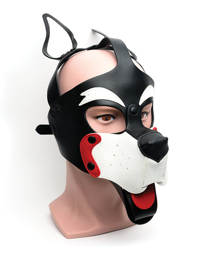 Red White White variation of the 665 Playful Pup Hood | Kinkly Shop