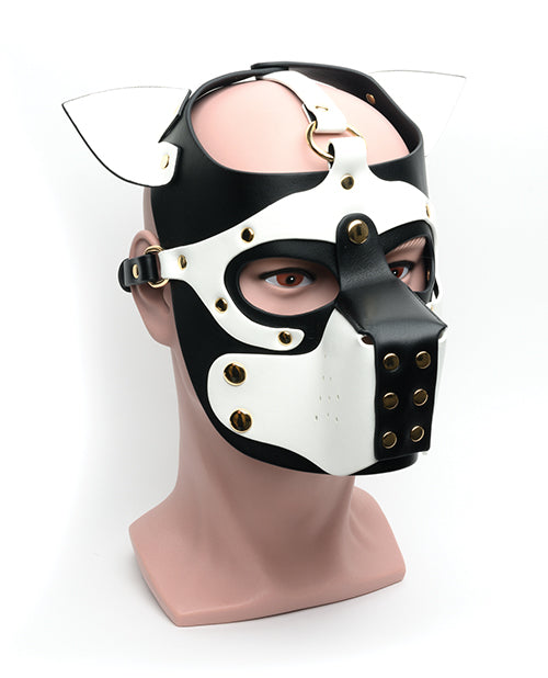 665 Bondage Pup Hood in White/Black | Kinkly Shop