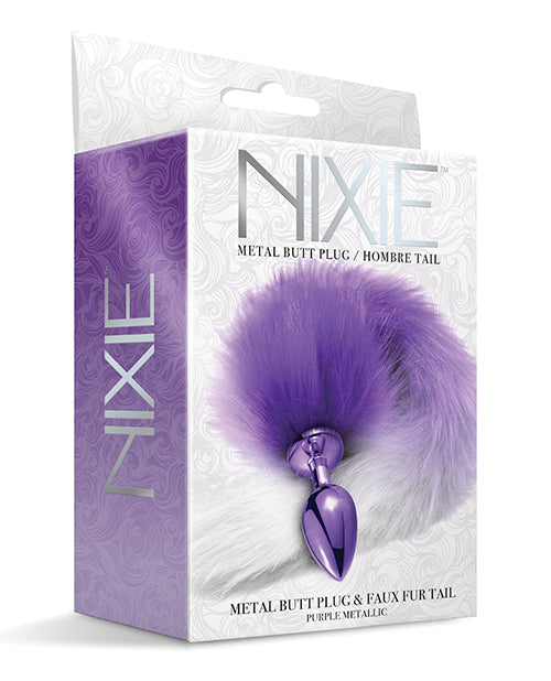 Nixie Metal Butt Plug with Pink Ombre Faux Fur Tail  Fantasy Play  Kinkly  Shop