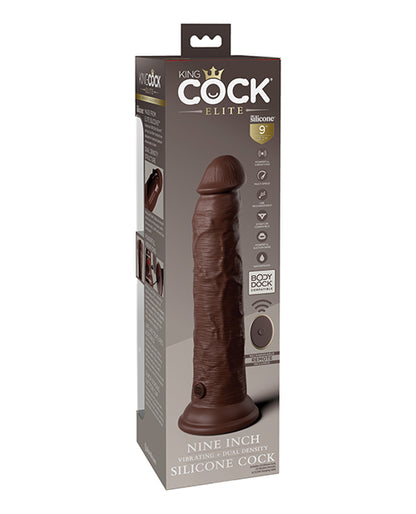 King Cock Elite Dual Density Vibrating Silicone Cock with remote