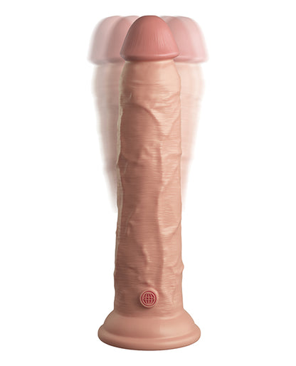 King Cock Elite Dual Density Vibrating Silicone Cock with remote