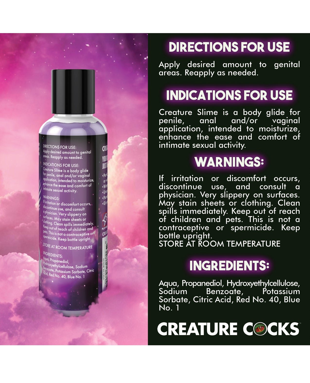 Creature Cocks - Creature Slime Purple Slime Water-Based Lubricant 4oz