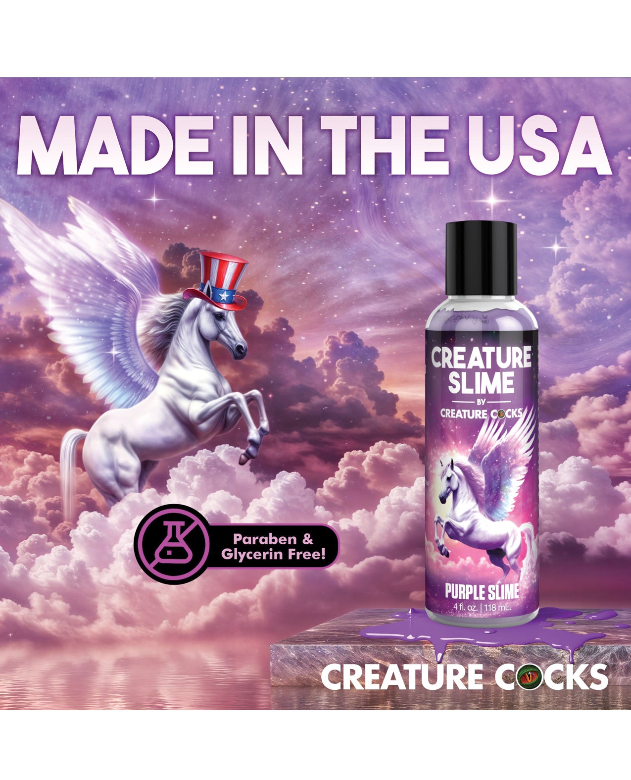 Creature Cocks - Creature Slime Purple Slime Water-Based Lubricant 4oz