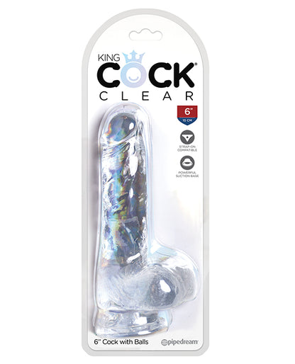 King Cock Clear Cock W/balls